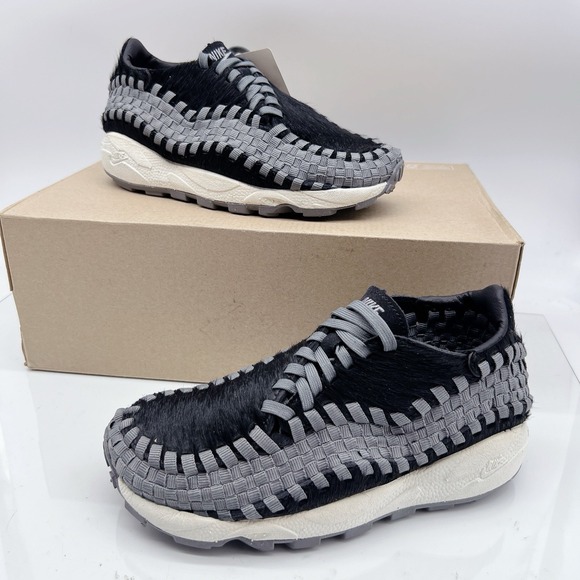 Nike Shoes - Nike Air Footscape Woven Women's Platform Sneakers Shoes Black Grey US 5.5